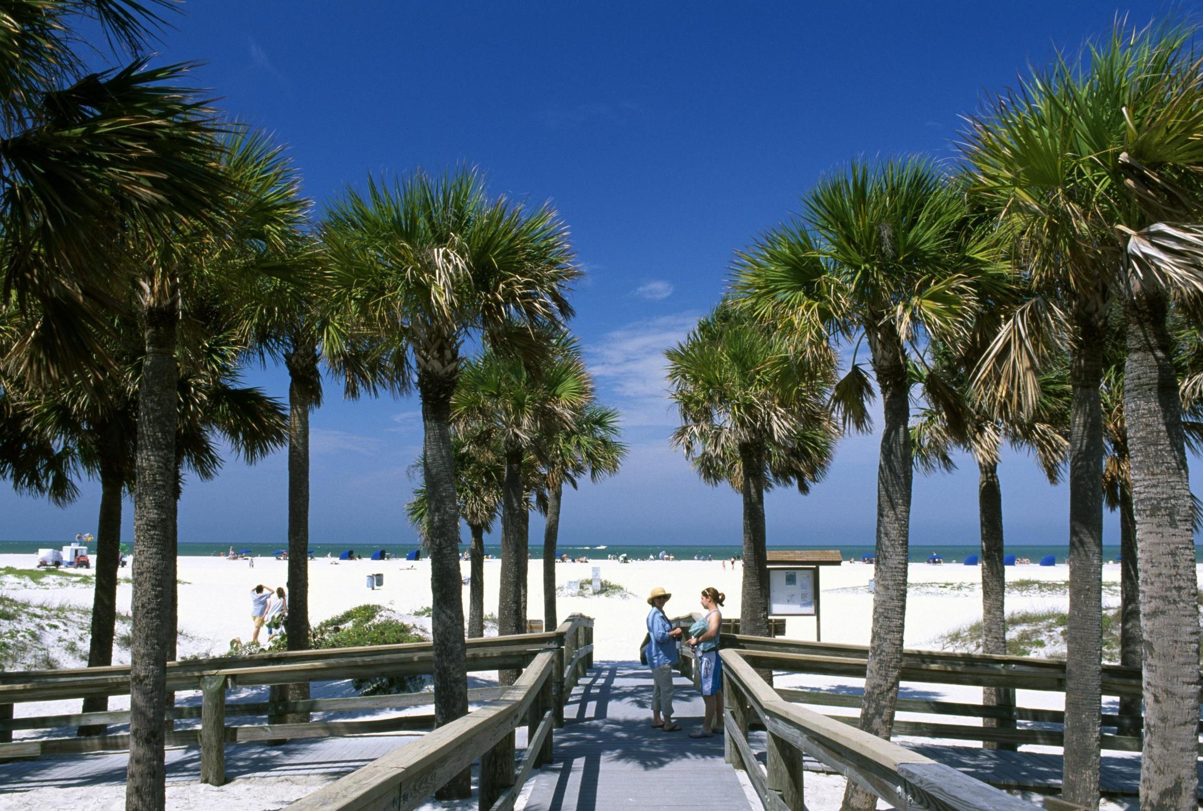 Relax on the white sandy beaches across the Sunshine State such as Clearwater Beach in St. Petersburg