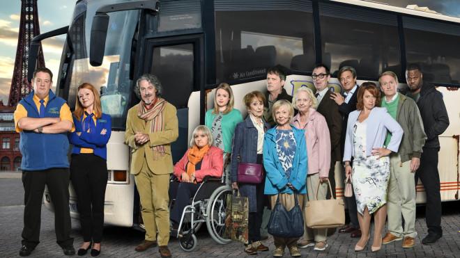 Johnny Vegas (left) leads a marvellous cast in ‘Murder on the Blackpool Express’