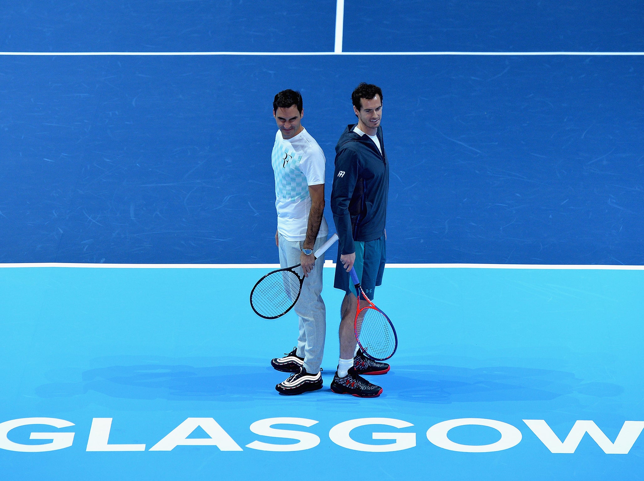 Murray and Federer took part in a charity exhibition match on Tuesday night