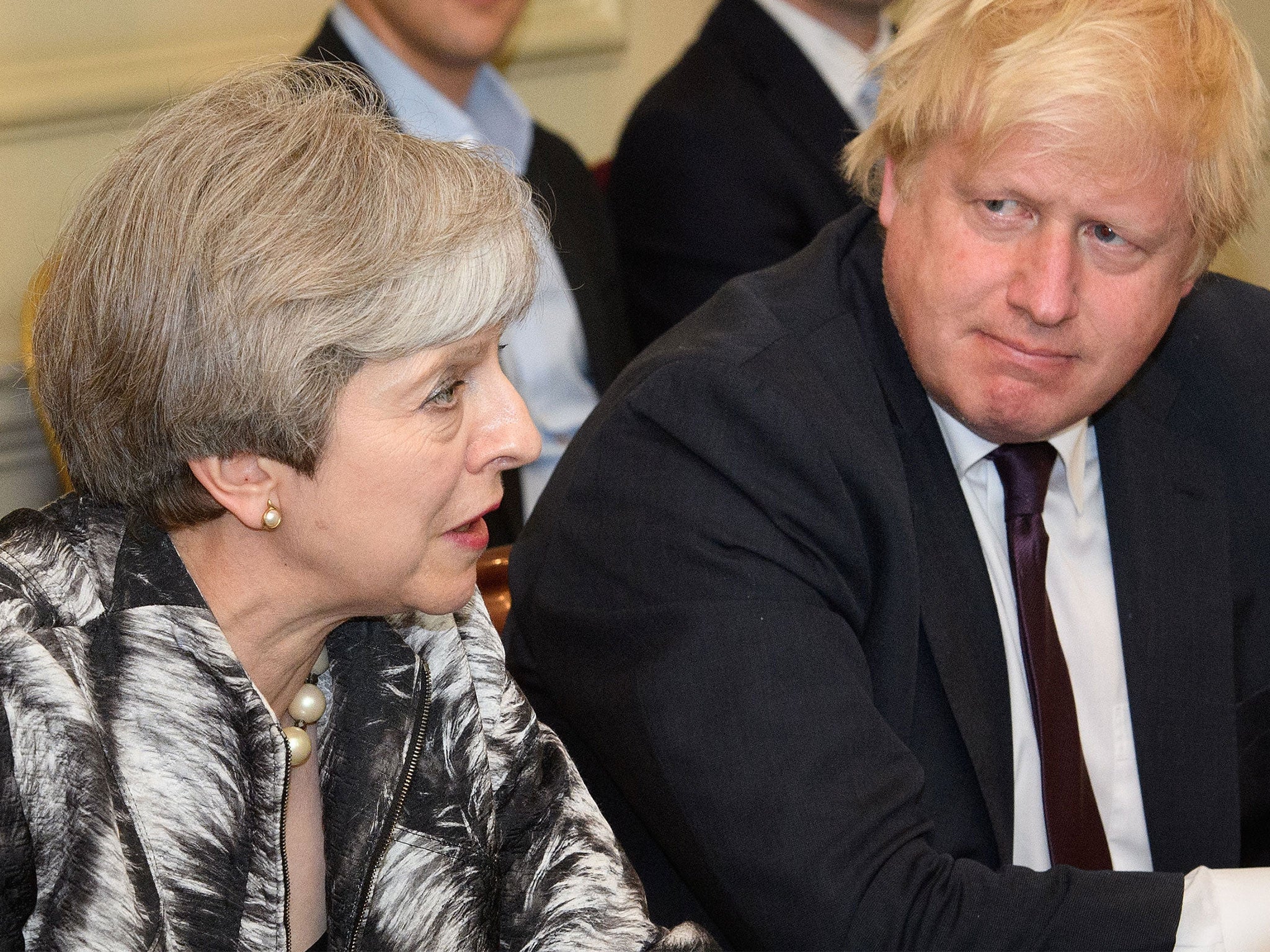 Ms May will be joined by Foreign Secretary Boris Johnson and others at the meeting