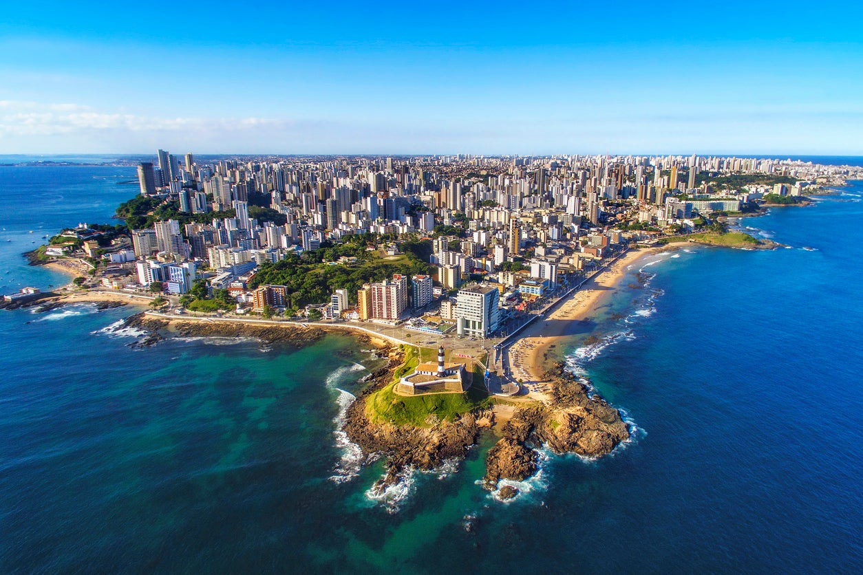 Salvador sits on Brazil’s east coast, in the state of Bahia