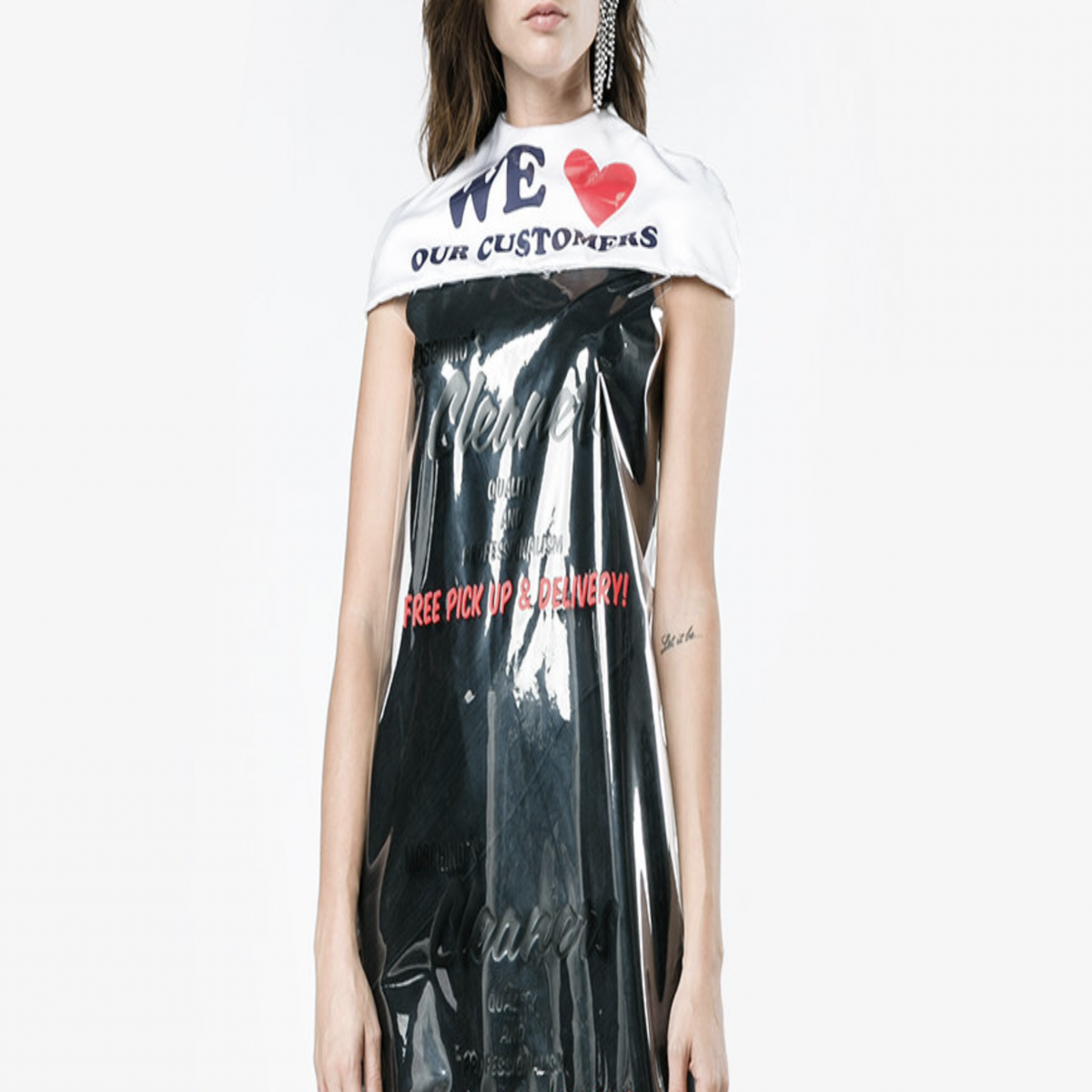 Moschino is selling a dry cleaning bag as a dress for $737 and