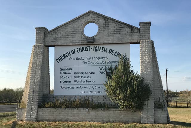 The Church of Christ in Stockdale, a couple of miles from Sutherland Springs