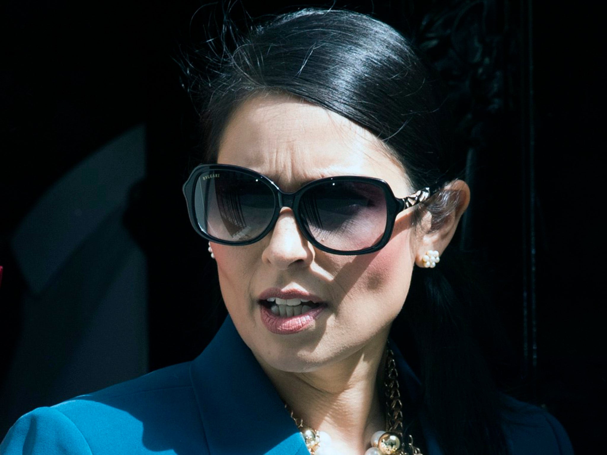Priti Patel leaves 10 Downing Street after a Cabinet meeting in July