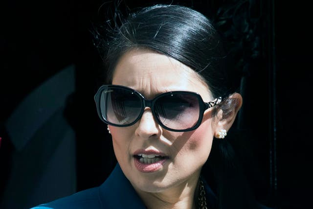 Priti Patel leaves 10 Downing Street after a Cabinet meeting in July