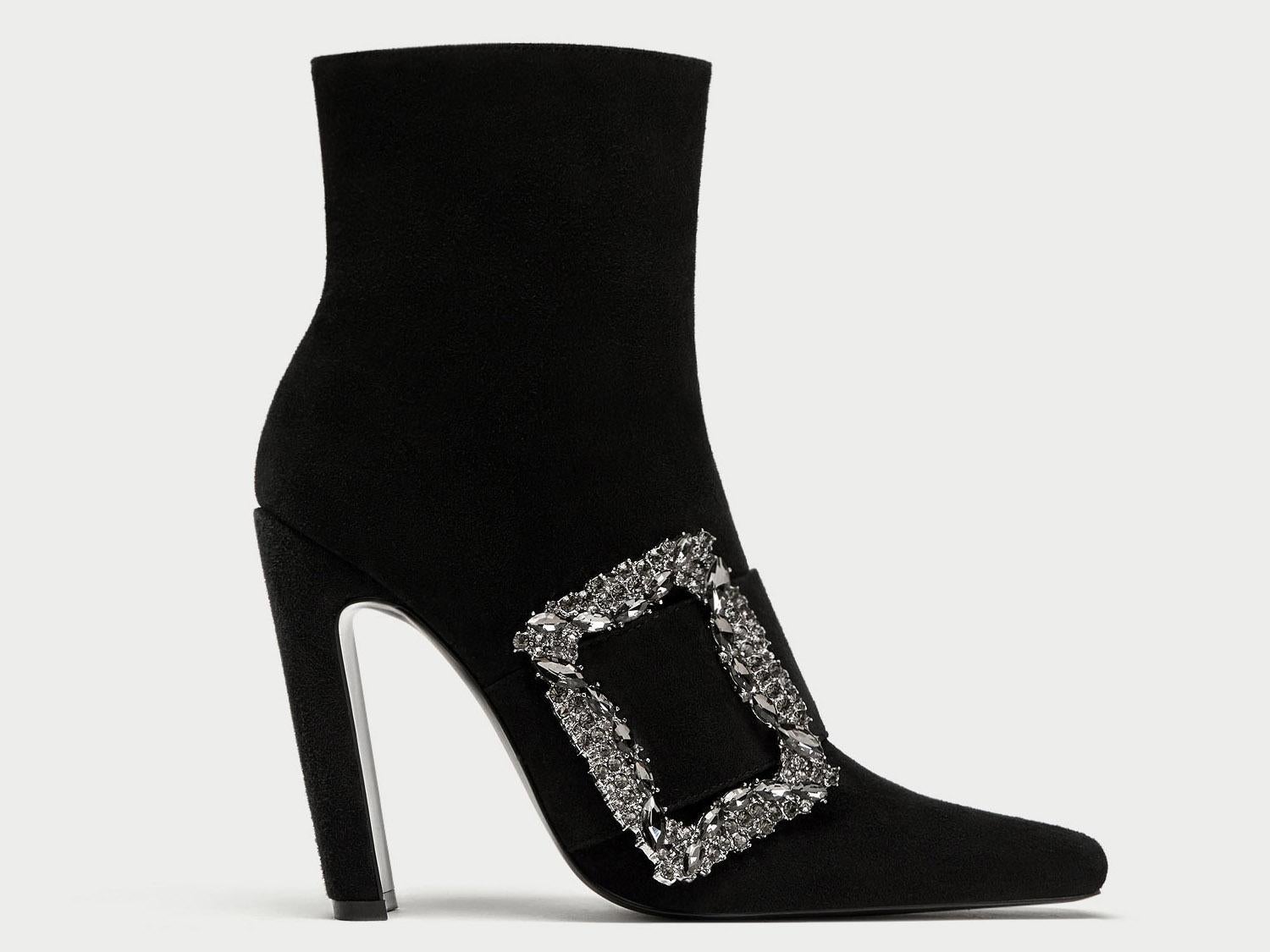 High Heel Ankle Boots with Buckle, ?89.99, Zara