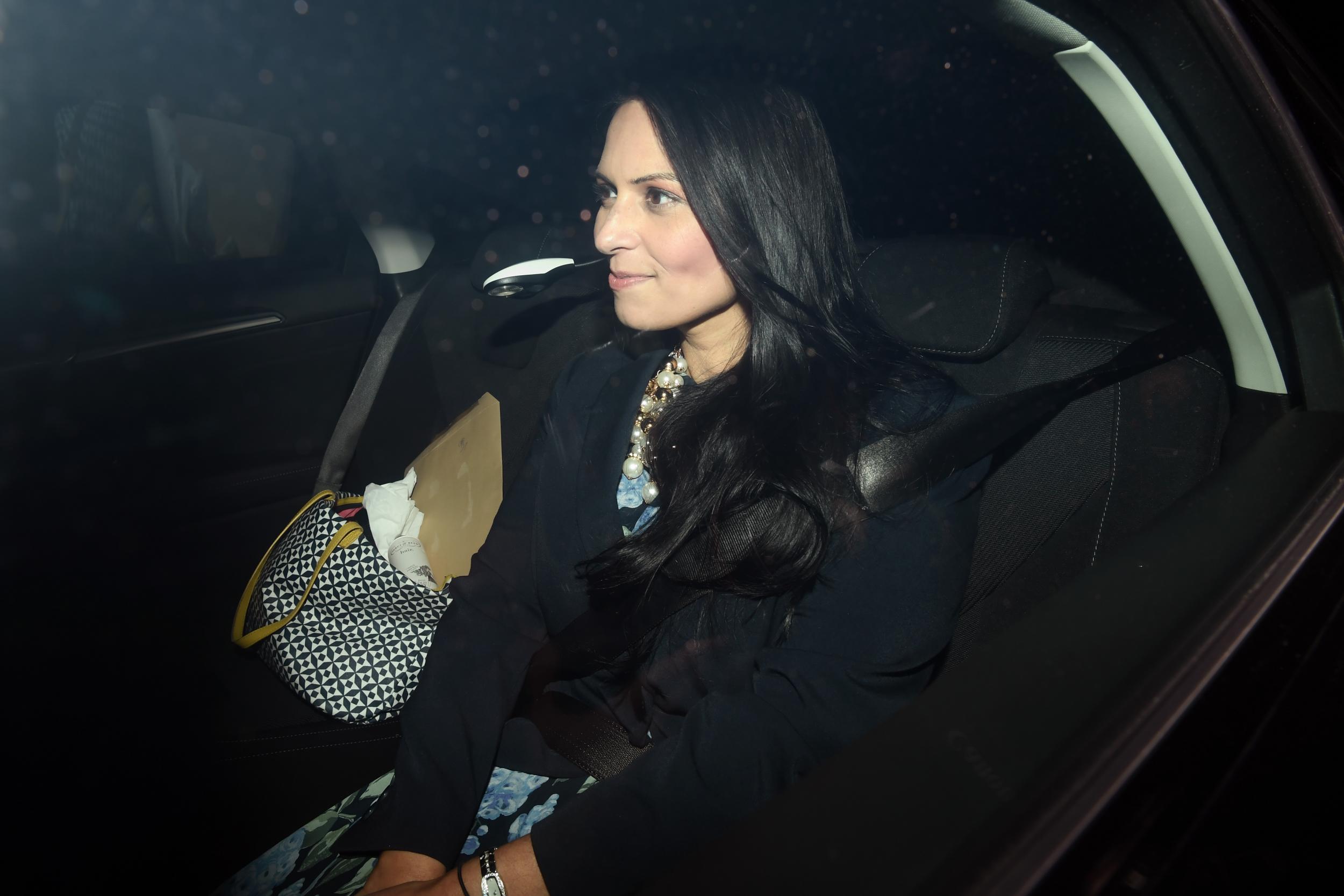 Priti Patel was sacked in November after her Israeli 'holiday' was investigated under the ministerial code