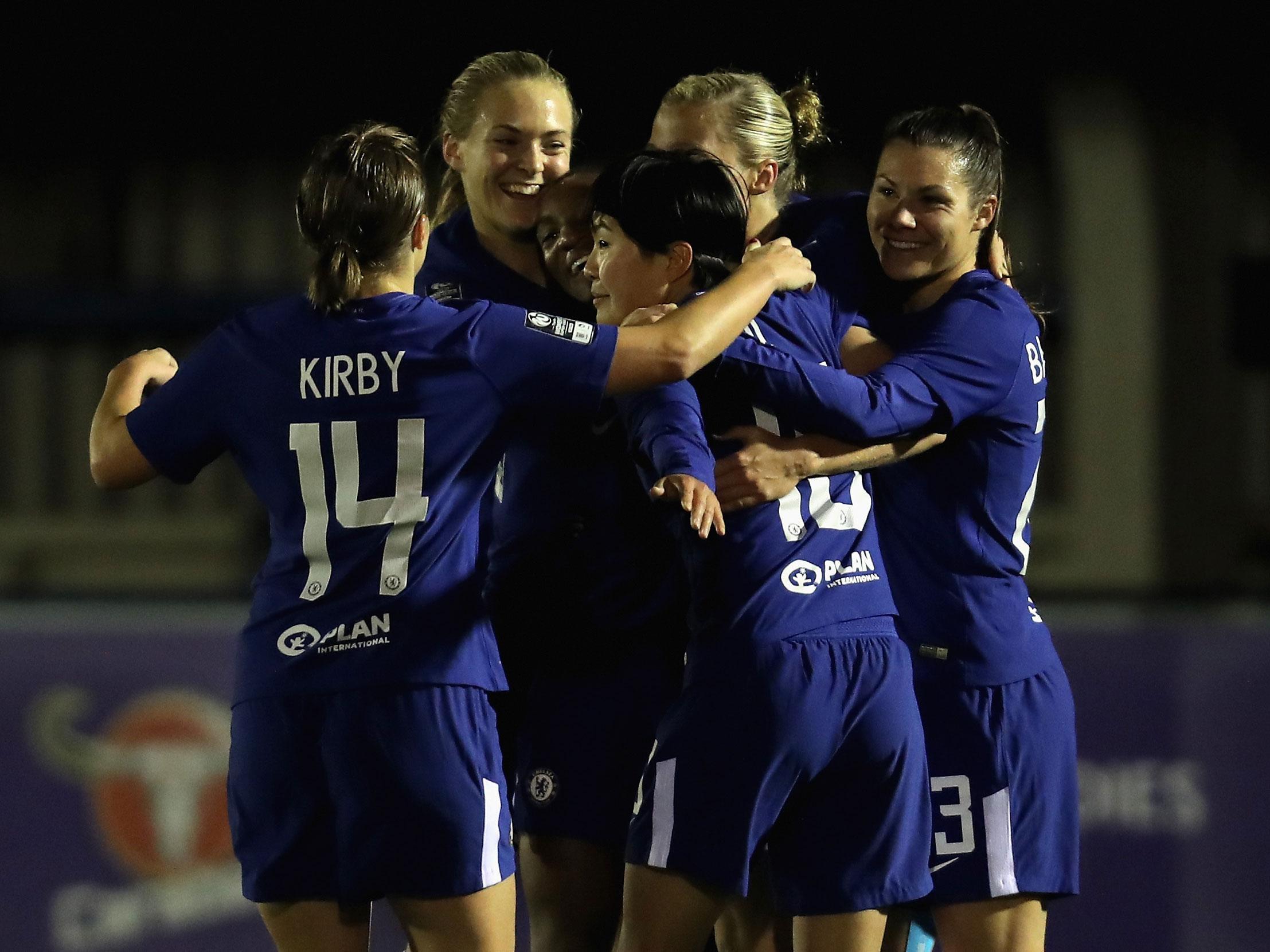 Chelsea Ladies put one foot in Champions League semi-finals after dominant first-leg win over Rosengard