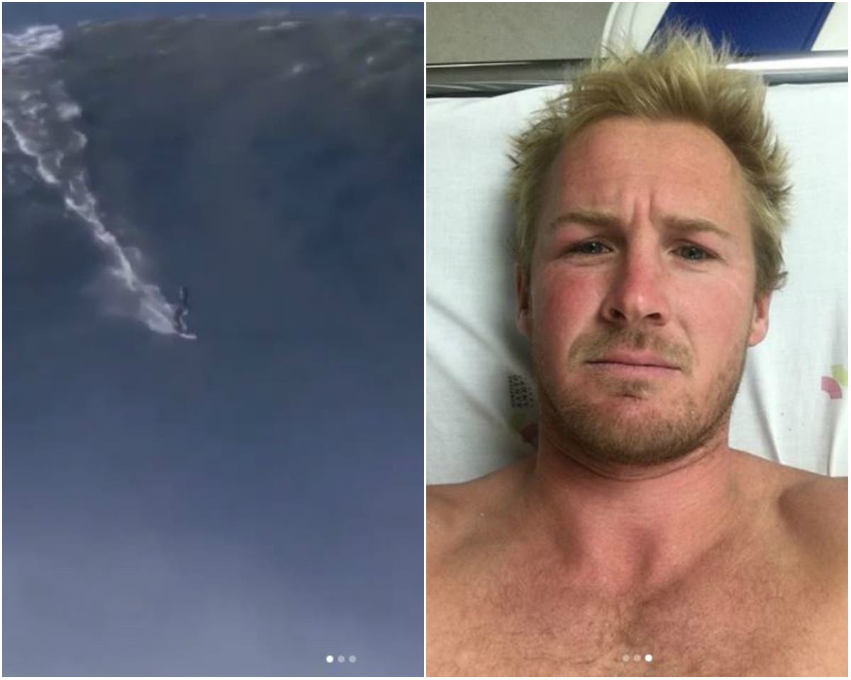 Watch the shocking moment British surfer Andrew Cotton breaks his back