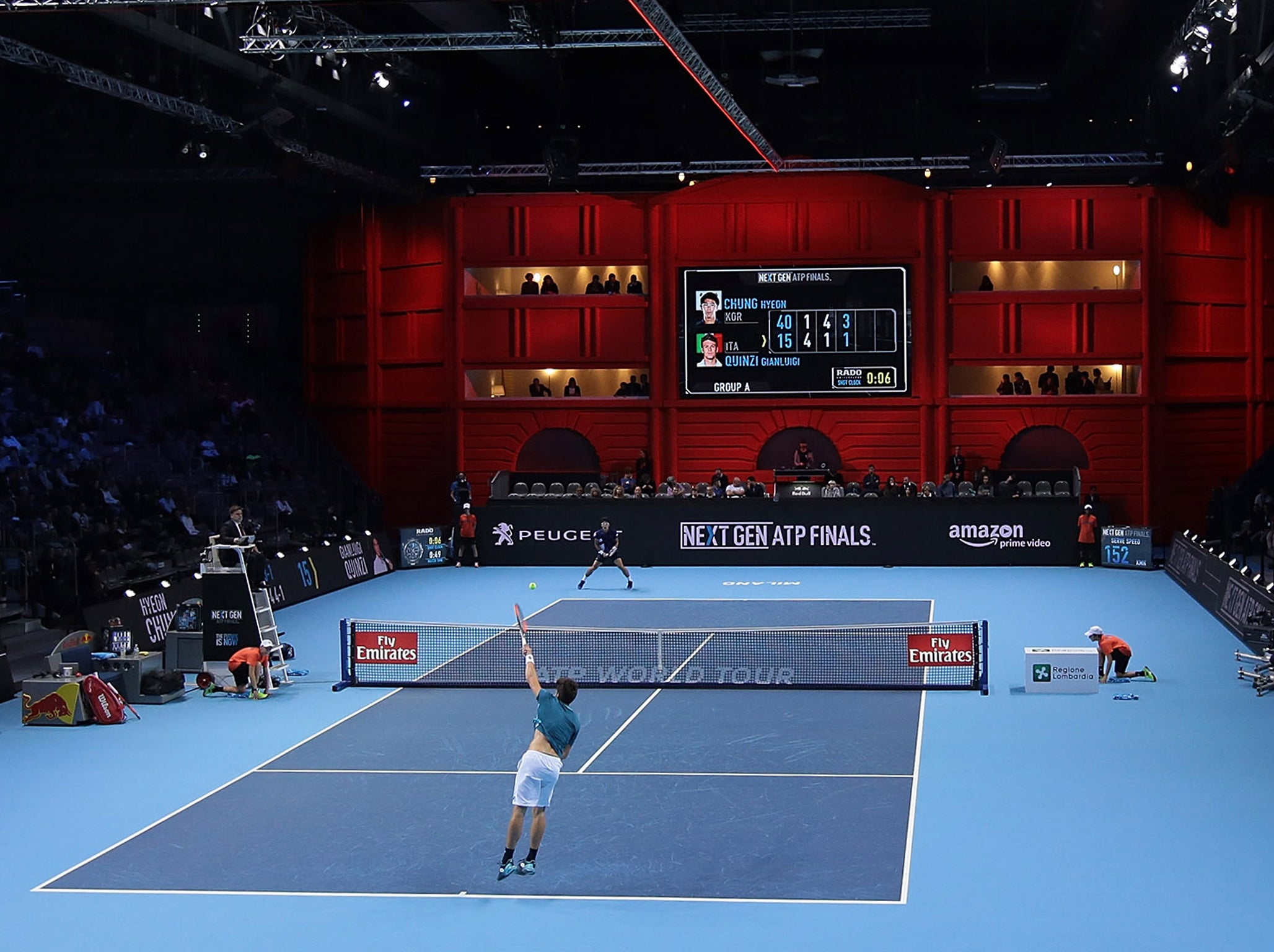 The tournament has been billed as “tennis re-imagined”