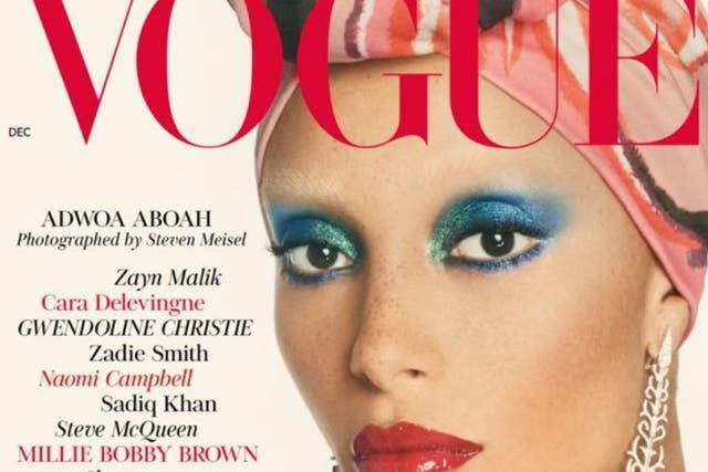 Model and activist Adwoa Aboah features on the cover of the December issue