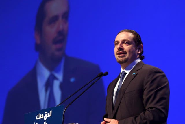 Lebanon's former Prime Minister Saad al-Hariri