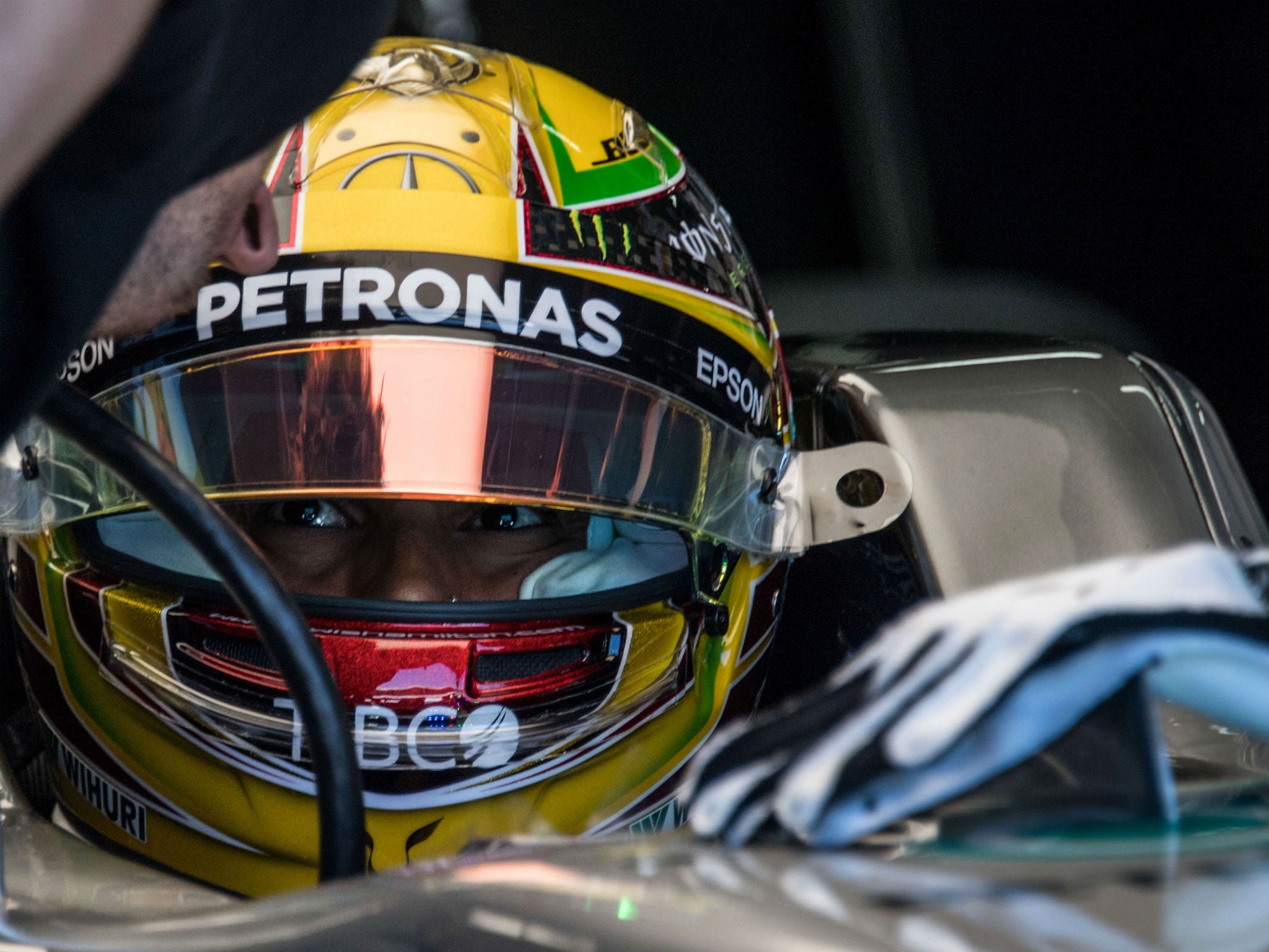 Hamilton is looking to secure his world title victory in Brazil