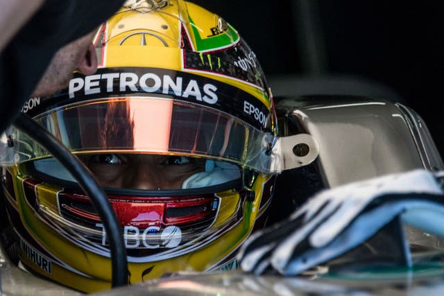 Hamilton is looking to secure his world title victory in Brazil 