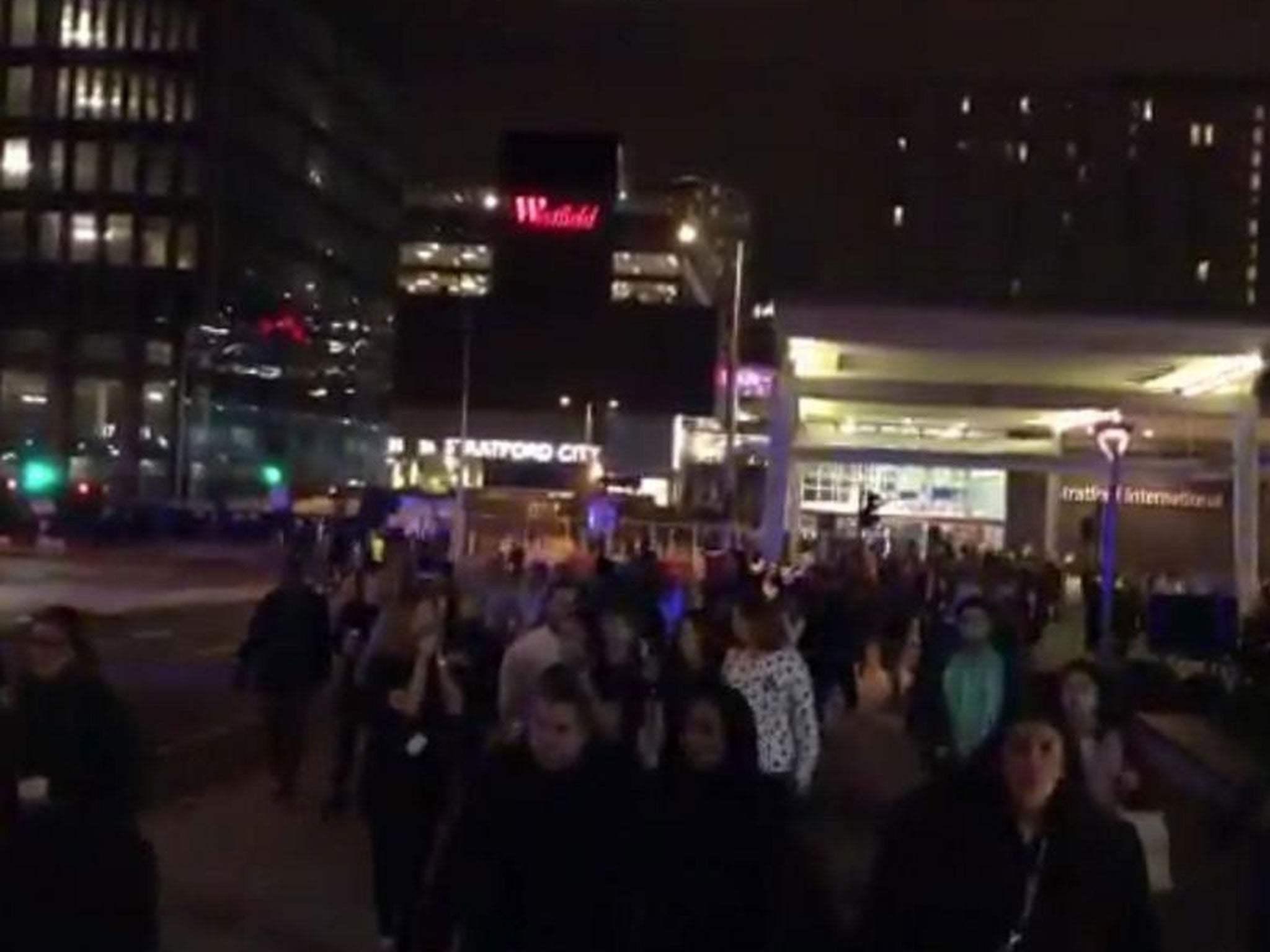 Mass panic was sparked at Westfield in Stratford, east London