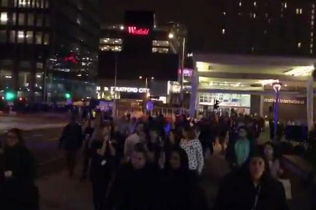 Mass panic was sparked at Westfield in Stratford, east London