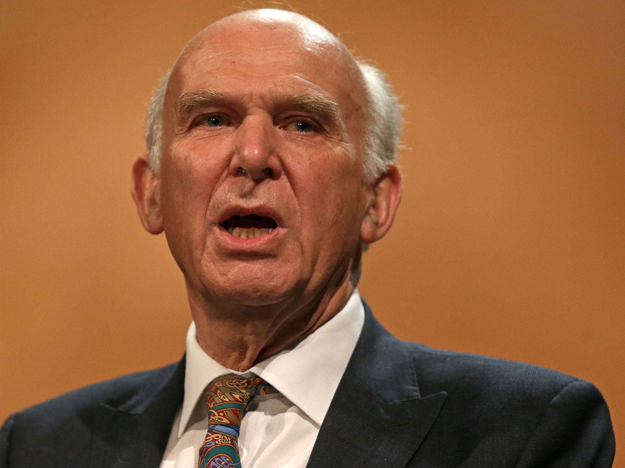 Vince Cable delivers his Keynote Speech at the party's annual conference in Bournemouth