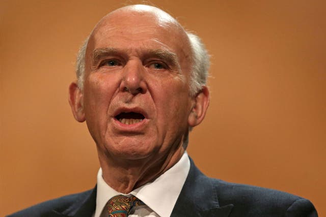 Vince Cable delivers his Keynote Speech at the party's annual conference in Bournemouth