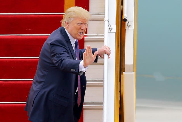 Trump is concluding a diplomatic tour of Asia which the North Korean government described as 'a warmonger's trip for confrontation with our country'