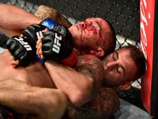 Poirier gets the better of Pettis in bizarre end to bloody UFC battle