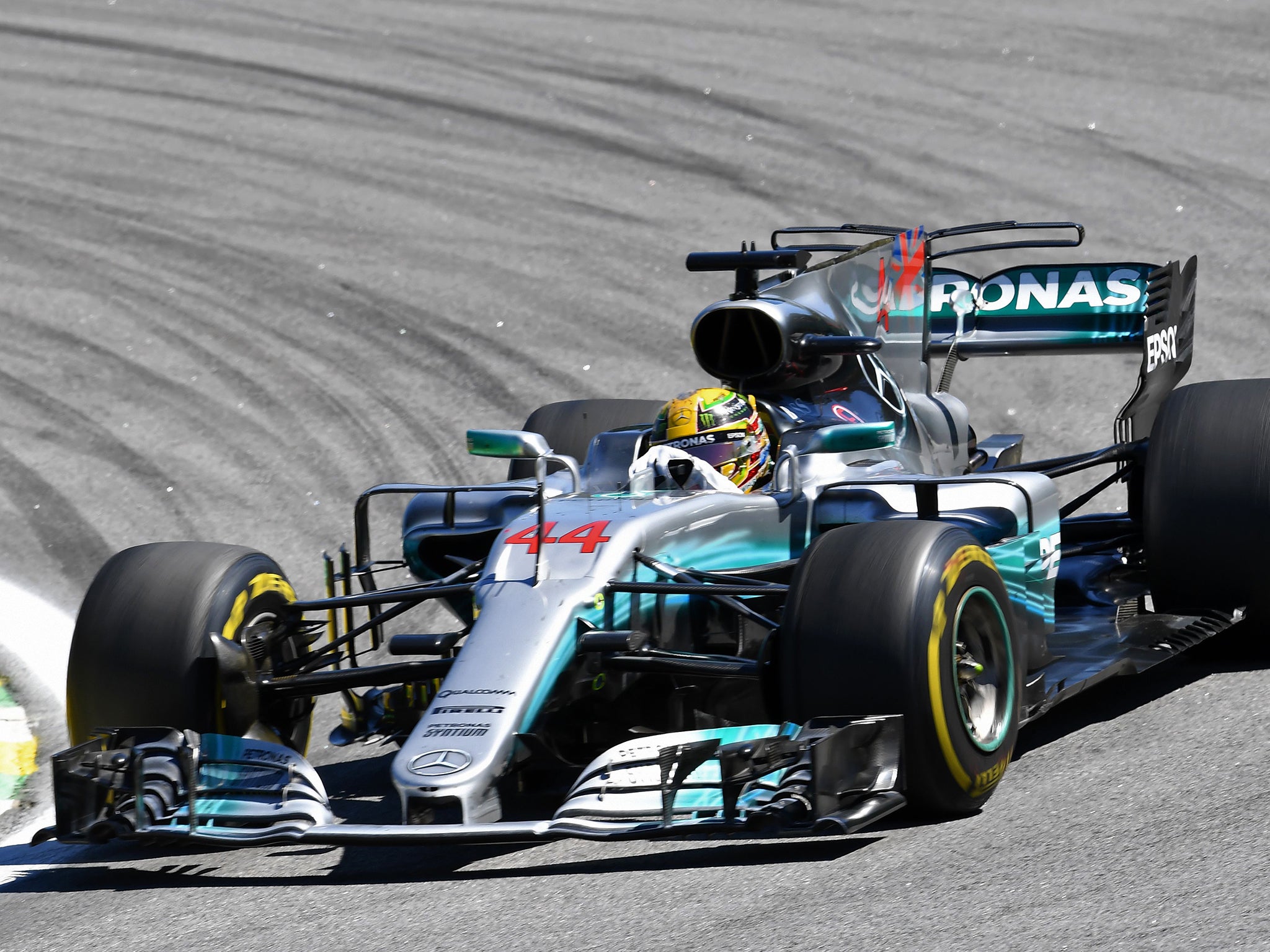 Lewis Hamilton recovered from a pit lane start to finish in fourth