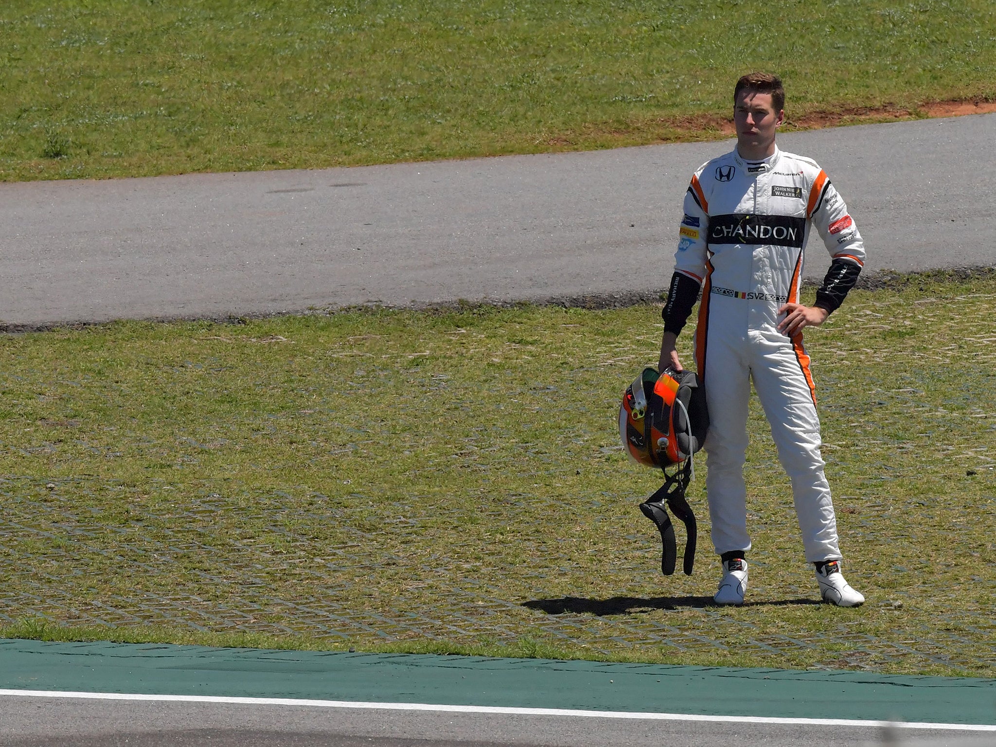 Vandoorne was left to watch the race after his first-lap accident