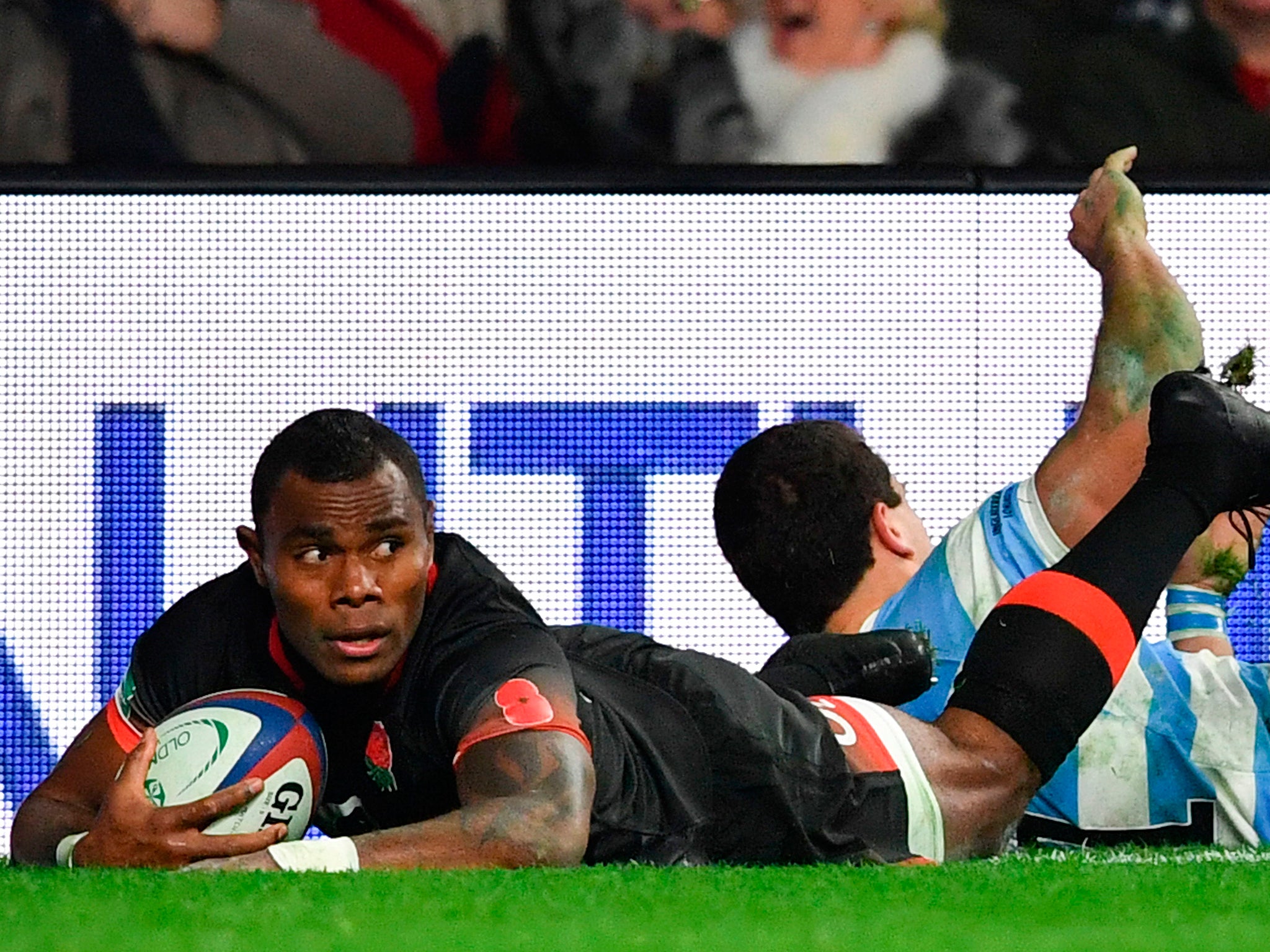 Rokoduguni scored England's second try against Argentina