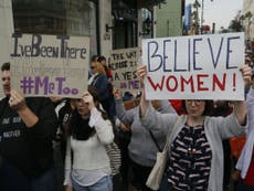 Hundreds march against sexual harassment in Hollywood