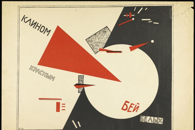 El Lissitzky, 'Beat the Whites with the Red Wedge', 1920, part of a fascinating collection at the Tate Modern
