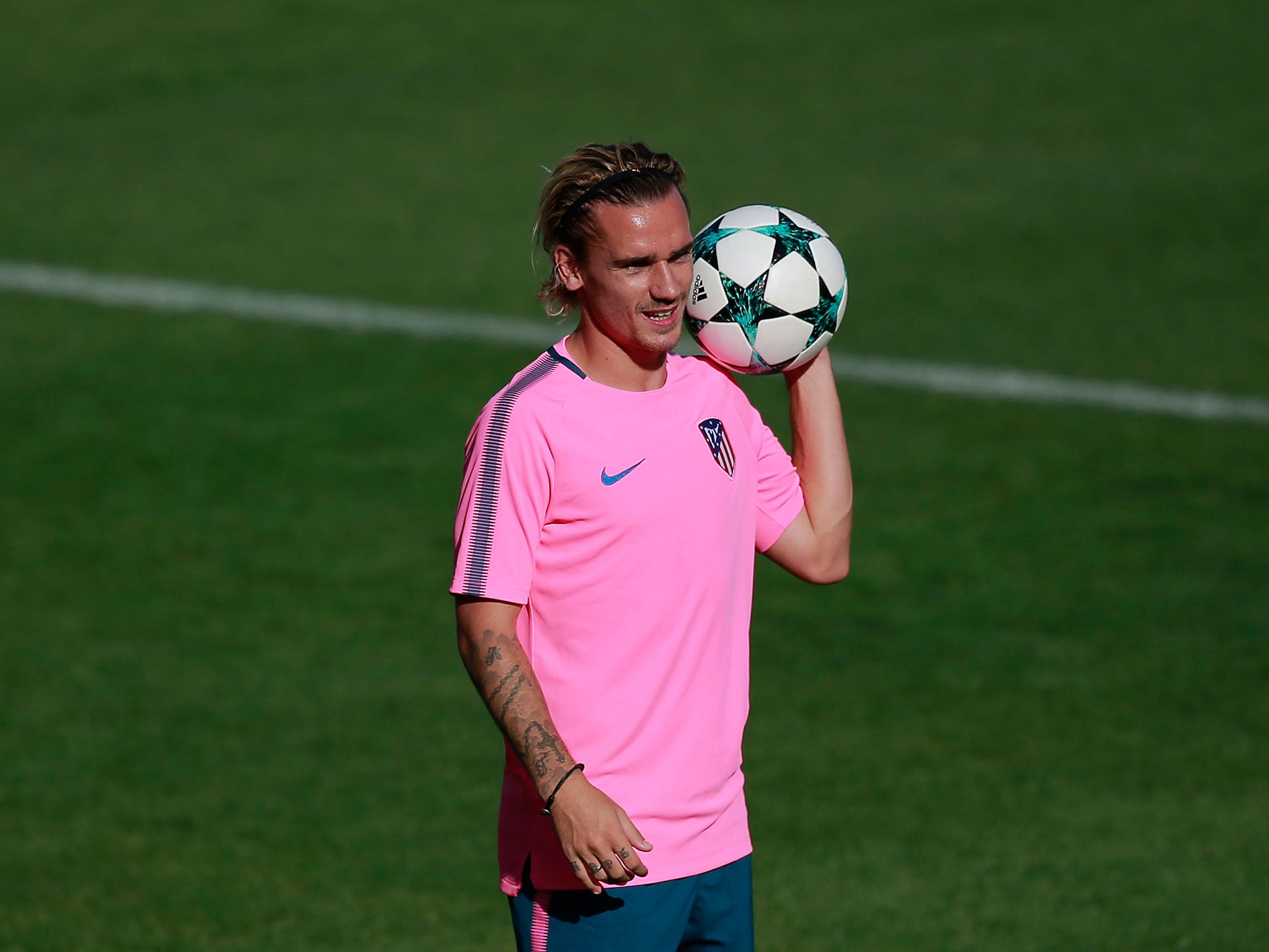 Antoine Griezmann in training with Atletico Madrid