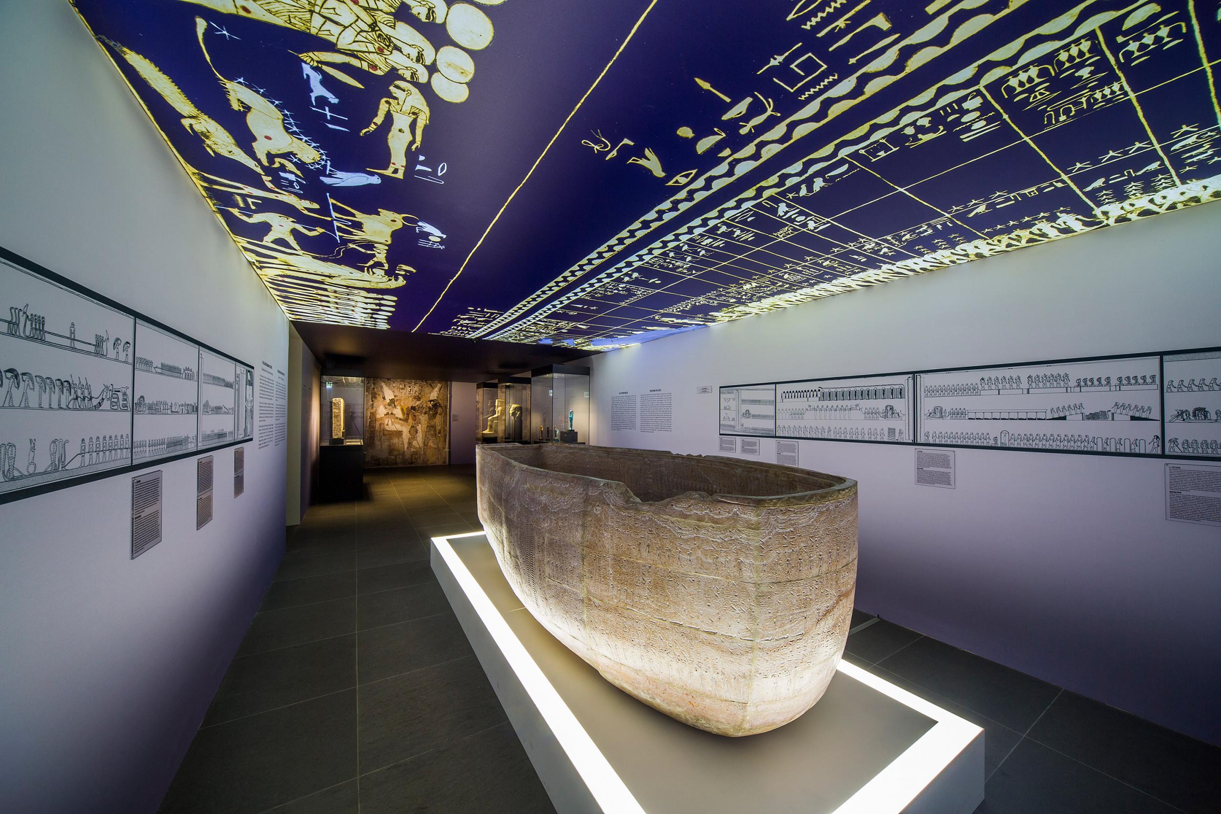 The team created a copy of Seti I's sarcophagus based on the original at Sir John Soane’s Museum, London