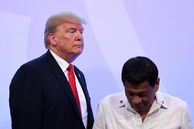 Mr Trump has faced criticism for his meeting with Mr Duterte