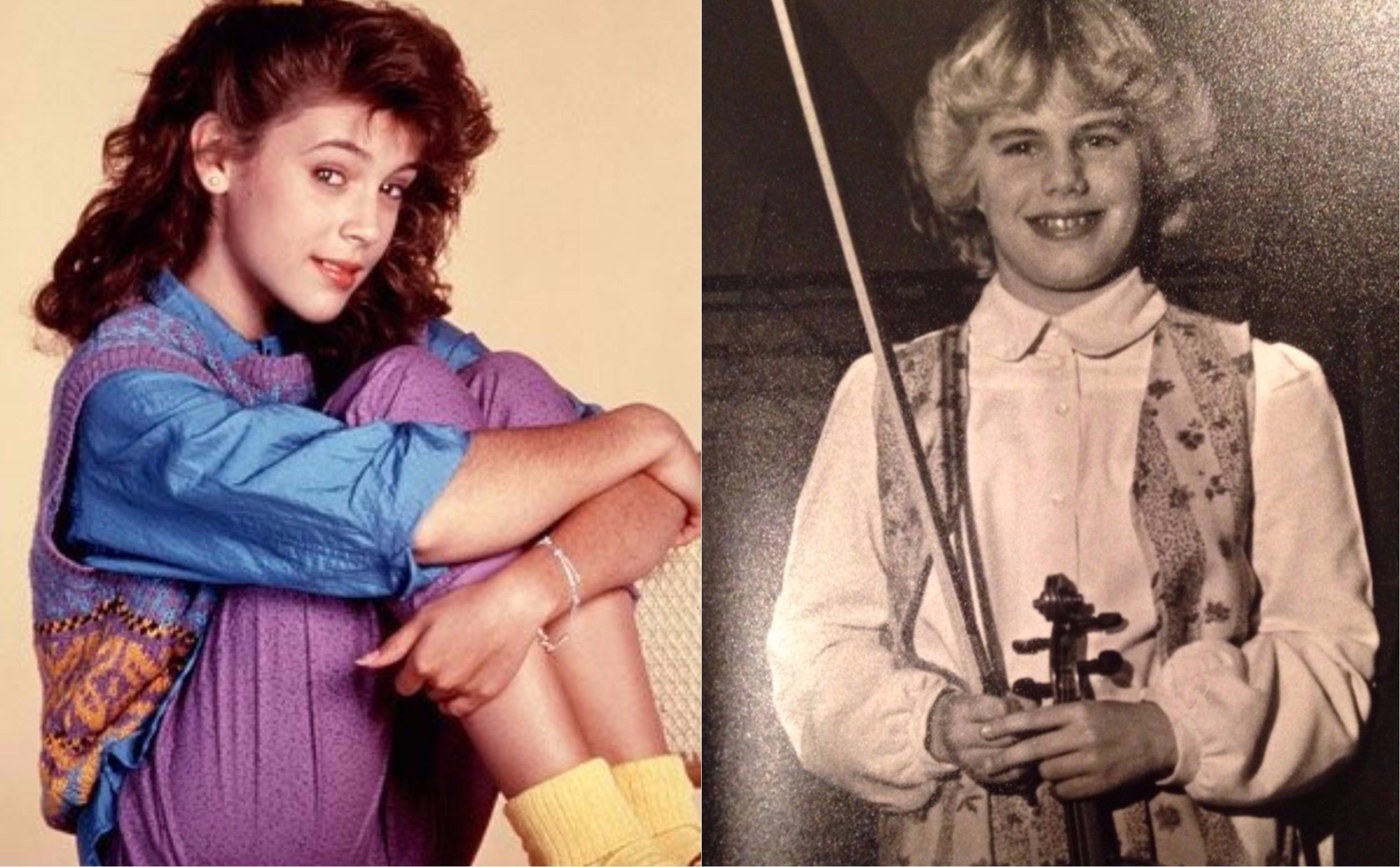 Singer Alyssa Milano and journalist Gretchen Carlson posted their photos using #MeAt14
