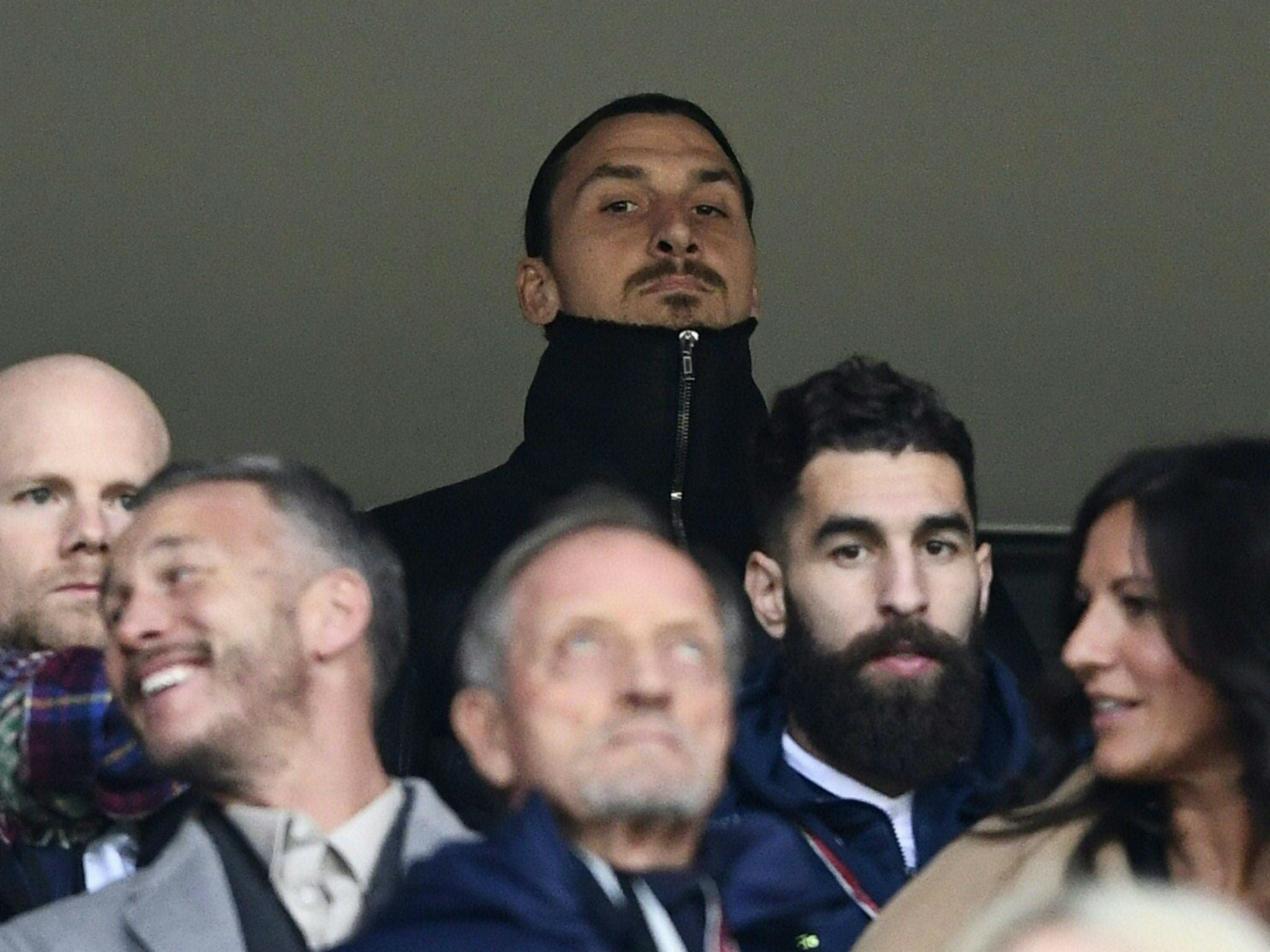 Ibrahimovic was in the crowd during the first leg in Sweden