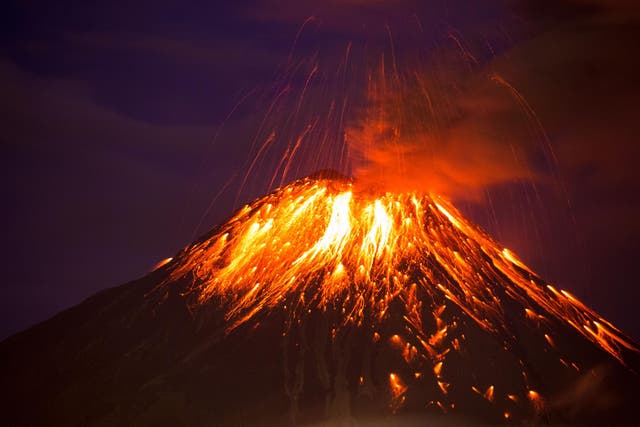 Volcanic eruptions release sulphate particles into the air