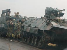 Tanks seen heading towards Zimbabwe capital Harare
