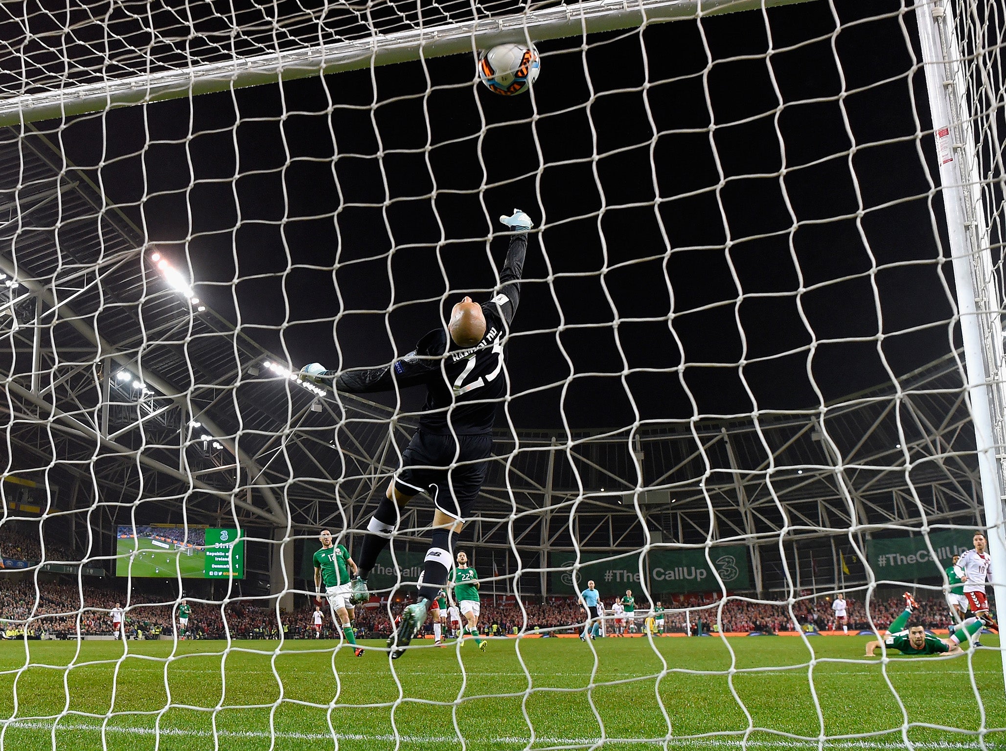 Eriksen's first goal cannoned in off the crossbar