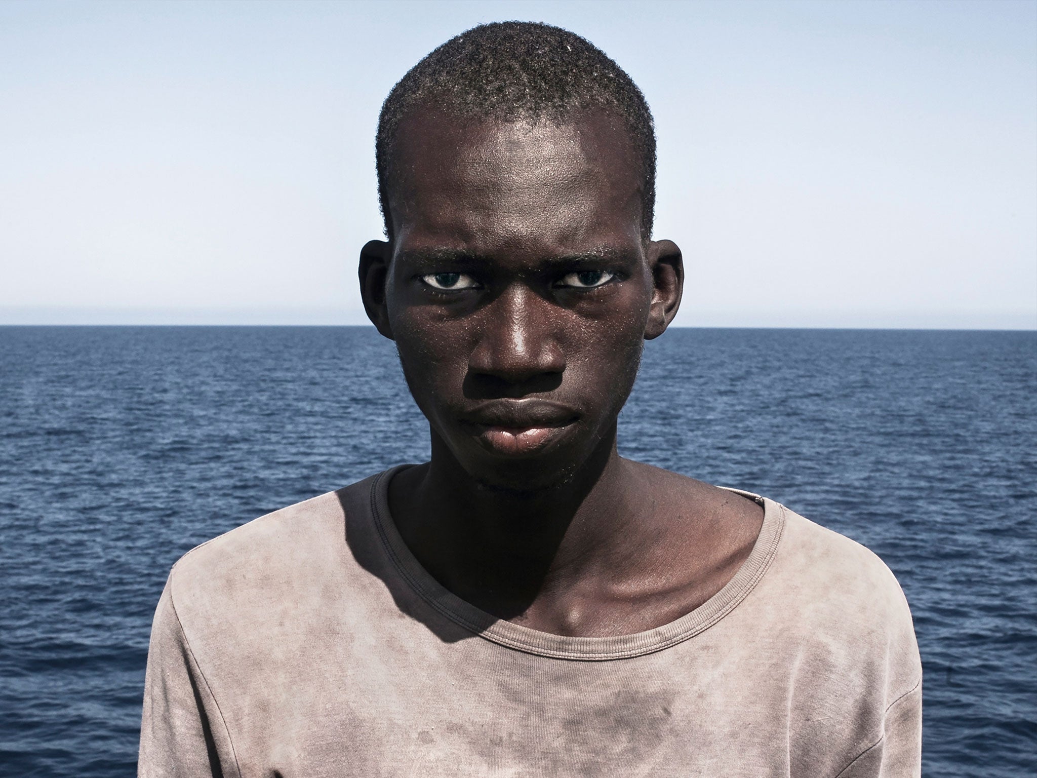 Spanish freelance photographer and journalist Cesar Dezfuli's photo of migrant Amadou Sumaila