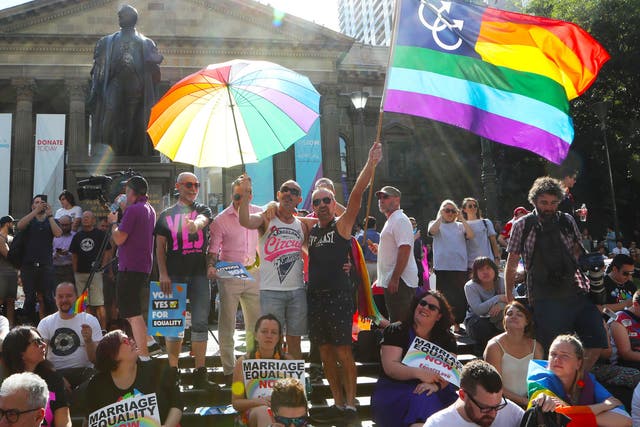 The majority of Australians support the country becoming the 26th nation to legalise same-sex marriage, including supporters here in Melbourne