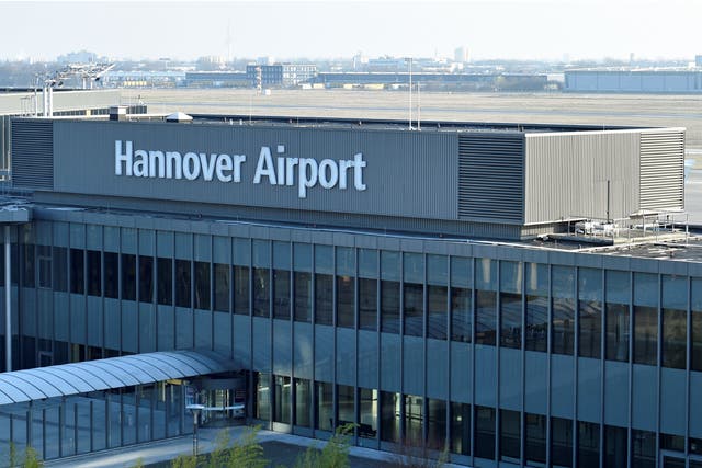 The entrance of the "Hannover Airport" is pictured in Hanover, Germany, January 26, 2017