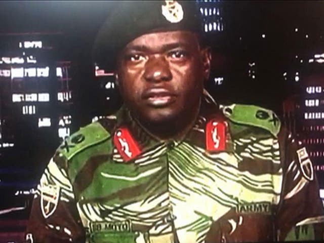 'We wish to make it abundantly clear that this is not a military takeover,' Zimbabwe Major General SB Moyo says