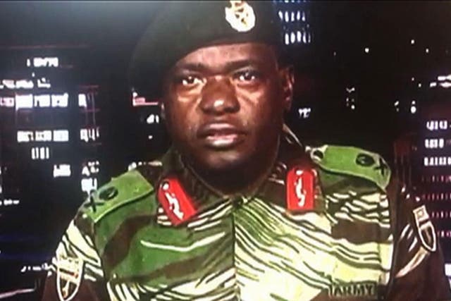'We wish to make it abundantly clear that this is not a military takeover,' Zimbabwe Major General SB Moyo says