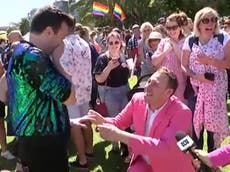 Man proposes on camera after Australia same-sex marriage result