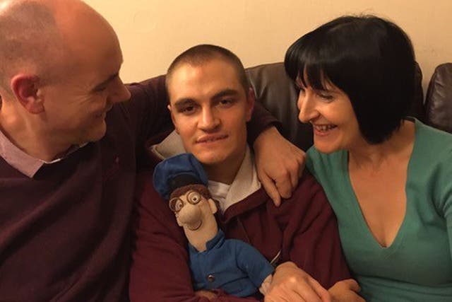 James and Cindy Dutton with their 19-year-old son Thomas, who is severely autistic