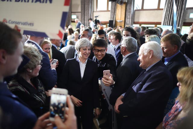 Even Theresa May gets stopped by fans for selfies