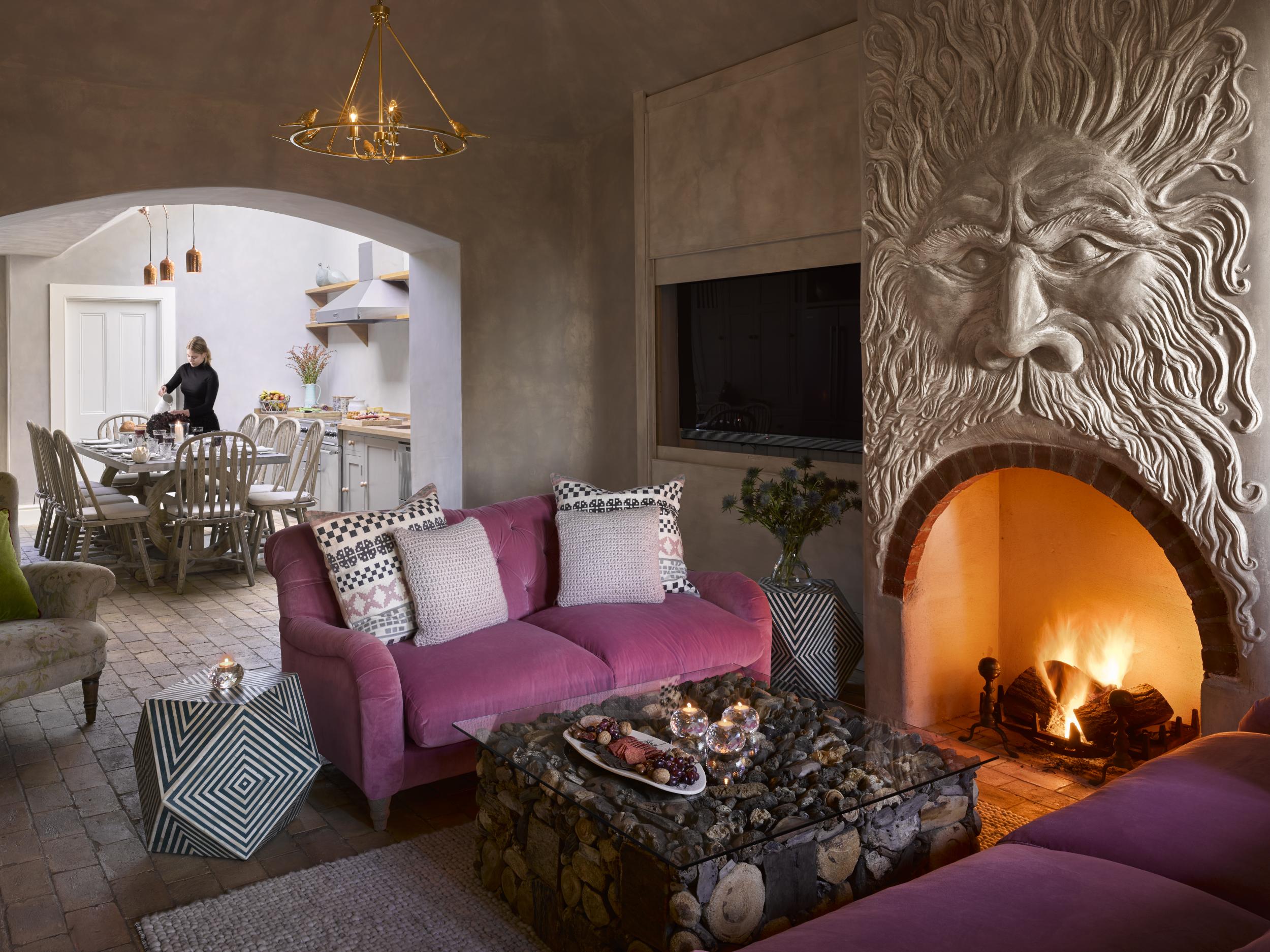 Curl up next to a roaring fire