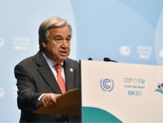 UN chief says time running out to prevent catastrophic climate change