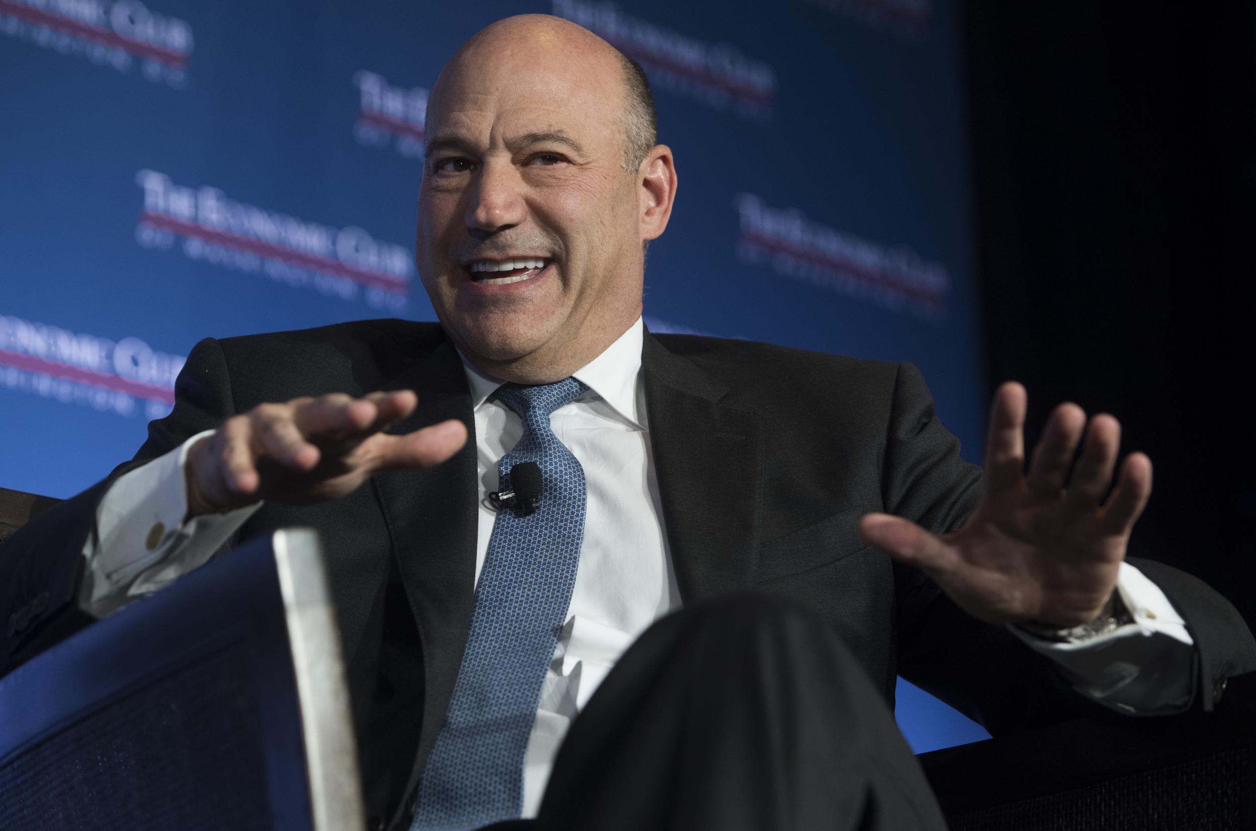 Mr Cohn is pictured here at the Economic Club of Washington