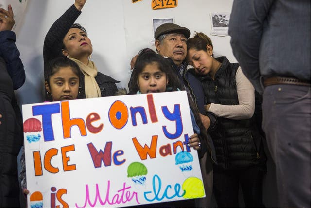 Latino community members and leaders attend a news conference discussing US immigration policies and the safety of their families on 16 February 2017 in Philadelphia, Pennsylvania.