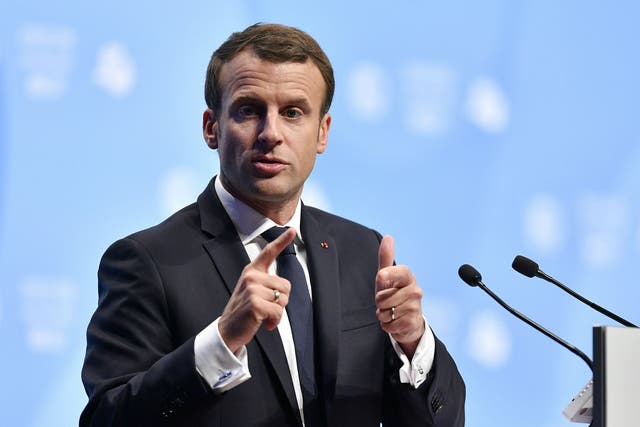 Emmanuel Macron told a UN climate summit in Bonn that the EU would 'replace' the US in funding international climate change efforts